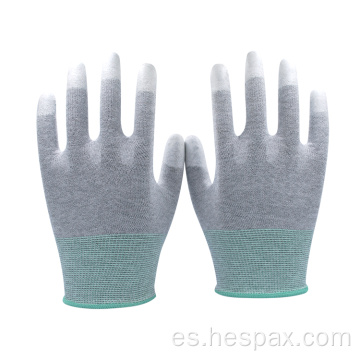 Guantes de fibra de carbono recubiertos con dedos de pura de Hespax